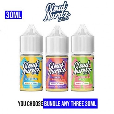 Cloud Nurdz Salts 30mL Pick 3 Bundle (90mL)