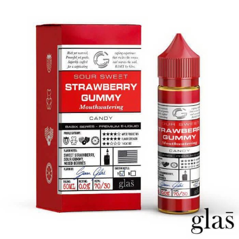 Strawberry Gummy by GLAS Basix Eliquid 60ml