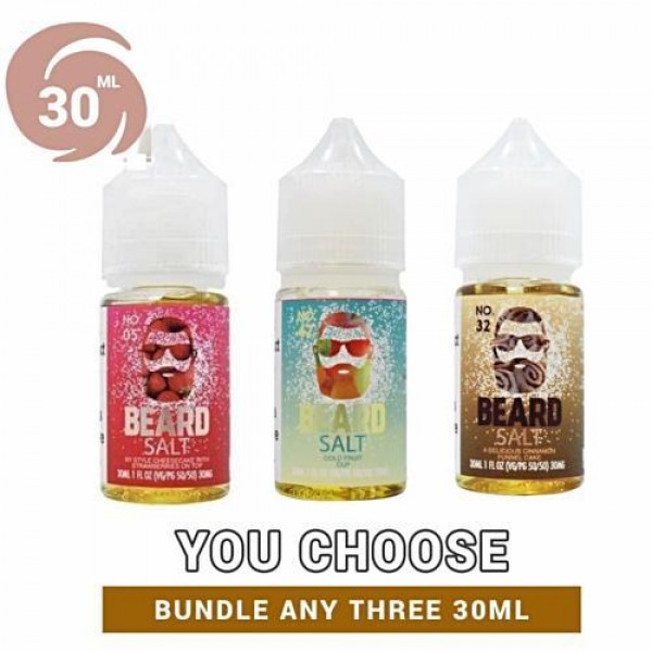 Beard Nicotine Salts 30ml Pick 3 Bundle