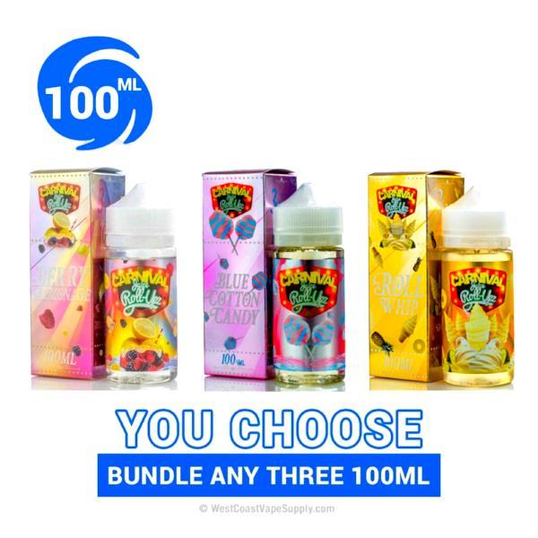 Juice Roll Upz Carnival Vape Juice 100ml Pick 3 Bundle (300ml)