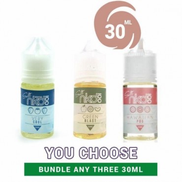 NKD 100 Salt Nicotine 30ml Pick 3 Bundle (90ml)